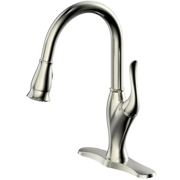 Luxury Line 192-6466 Bethany Single Handle High Arc Pull-Down Kitchen Faucet