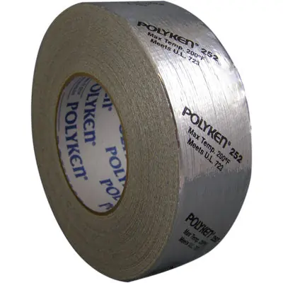 Berry Global 1084482 Polyken Metallic Duct Tapes, 11 mil THK, Rubber Adhesive, Silver/Black