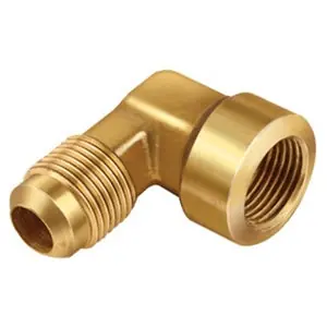 JB Industries E3-4A Brass 90 Degree Elbow, 1/4 Flare x 1/8 FPT