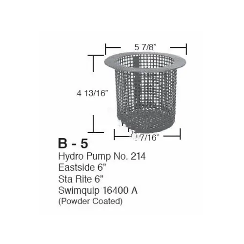 Aladdin B-5 Basket Skimmer Swimquip Metal Replacement MPN
