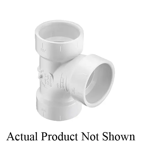 Spears P400-040 4 PVC DWV Sanitary Tee Hubxhubxh