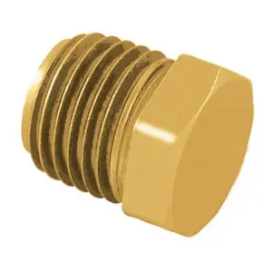 JB Industries 121-A Hex Plug, 1/8 Brass Pipe Fitting