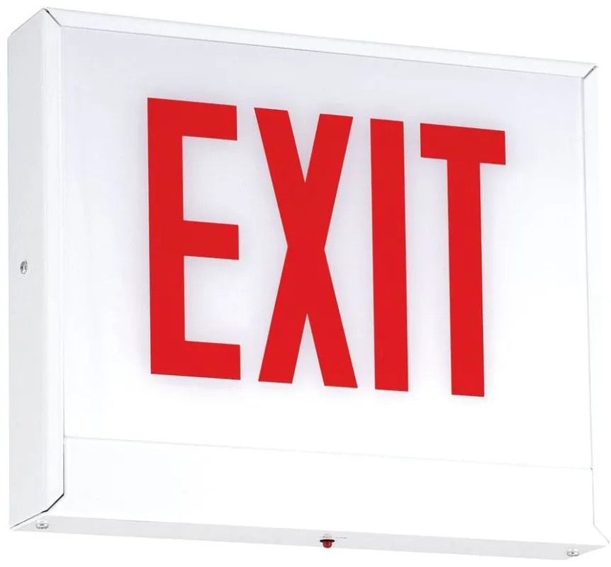 Dual-Lite CP6-ERA CLS Series Chicago LED Steel Exit Sign, Mounting Type: Ceiling and Wall and End, Letter Color: Red