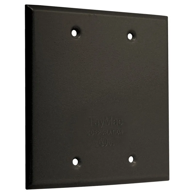 Taymac BC200Z Blank Cover Heavy Duty Weatherproof 2 Gangs
