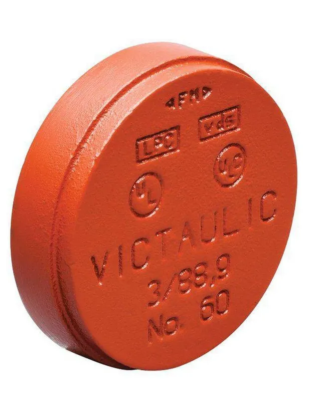 Victaulic FB97060P00 FireLock Style 60 2-1/2 in Grooved Painted Cap with 3/4 in IPT Tap-on-Pipe