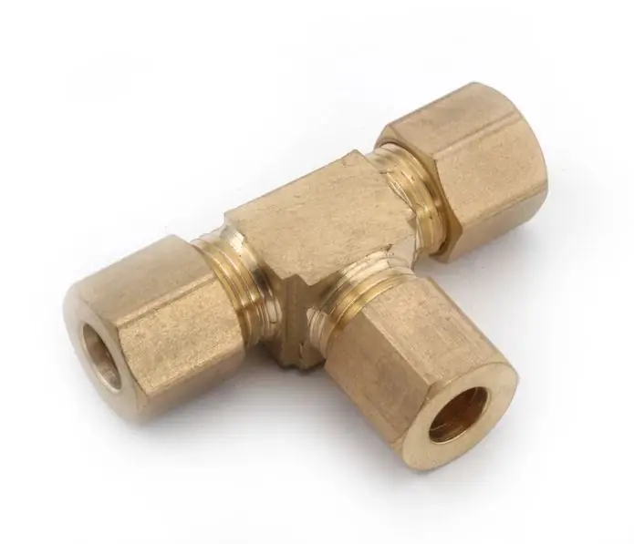 Holyoke Fittings 764 B 764 5/8 Inch OD Brass Compression Tee Lead Free