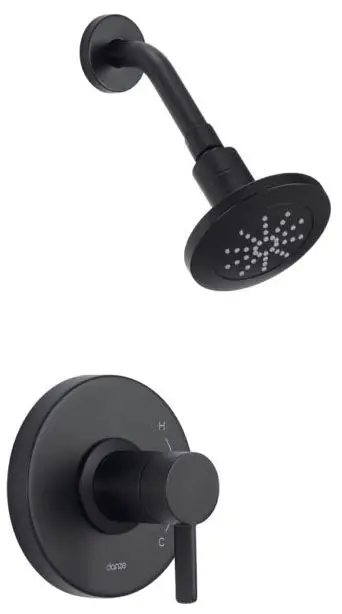 Danze D512530BSTC Amalfi Shower Trim Kit Satin Black