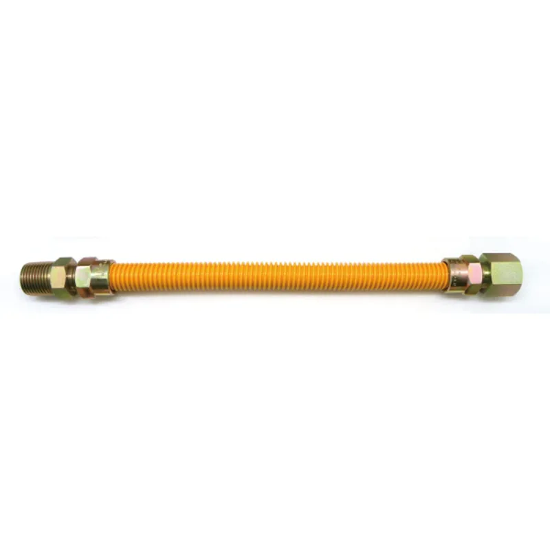 Easyflex EFGC-038-YE-1011-30 1/2 MIP x FIP - 30 Long Yellow Coated Gas Flex Connector
