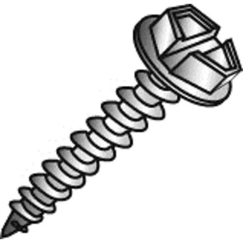 CULLY 77208J 12 x 1/2IN Sheet Metal Screws, Hex Washer Head, Slotted, Zinc, 100/Jar