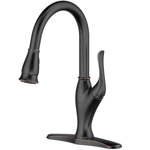 Luxury Line 192-6467 Bethany Single Handle High Arc Pull-Down Kitchen Faucet