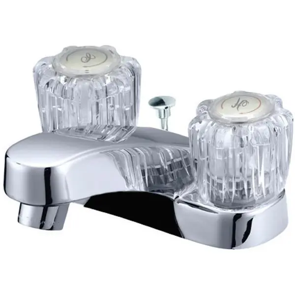 B&K 222-303BW Bathtub Faucet, Chrome-Plated, 2 Handles, Pop-Up Drain, 1.2 gpm Flow Rate