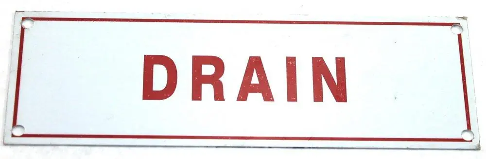 ANVIL 4399000180 FPPI DRAIN SIGN 2X6 SIGN