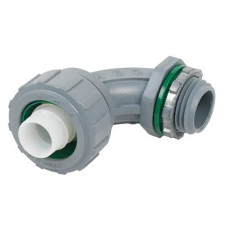 Bridgeport 473-NMLT Connector Liquid Tight 90 Degree Non-Metallic Size 1 1/4 Inch