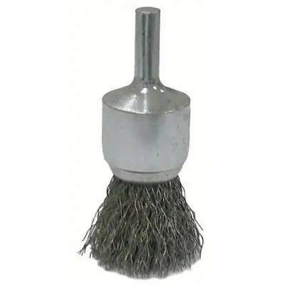Weiler 36422 Vortec Pro Stem Mounted Crimped Wire End Brush Carbon Steel 3/4 in dia 18000 RPM