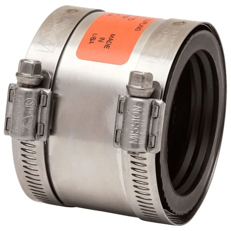 Mission Rubber 0803544 4 to 3 Cast Iron/Plastic/Steel to Plastic/Steel/Copper Coupling