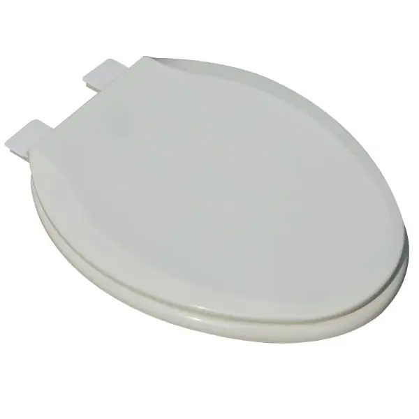 Plumbing Technologies 126-01 PlumbTech Elongated Molded Wood Toilet Seat with Release N Clean Hinge