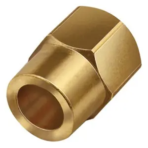 JB Industries N4-6 Brass Flare Nut 3/8 Long 45 Degree Forged Refrigeration