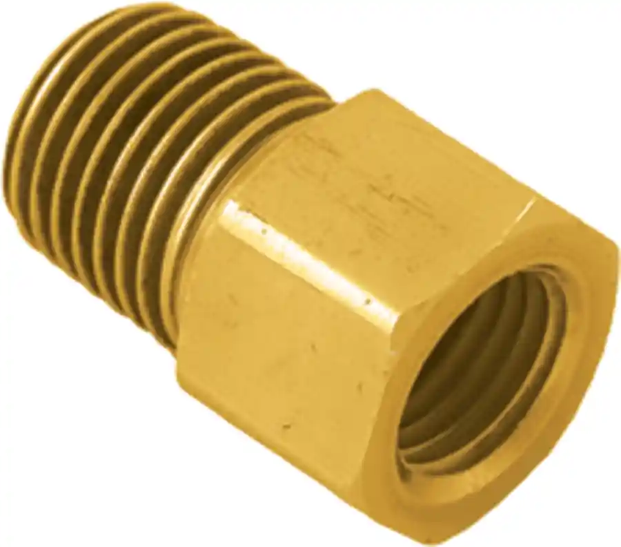 JB Industries U5-4A Brass Adapter, 1/4 Female Flare x 1/8 MPT