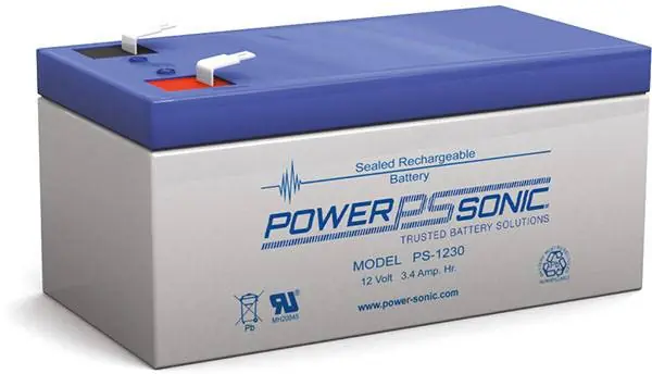 Power Sonic PS-1230 PS Series 12V 3.4Ah Replacement SLA Battery