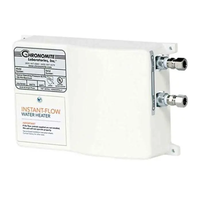 Chronomite SR-30208 Tankless Electric Water Heater Point-of-Use 6240 watts