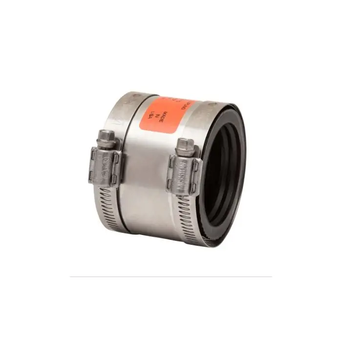 Mission Rubber 801159 Band Seal Specialty 1 1/2 Tubular Pipe To Cast Iron, Plastic Or Steel Pipe Coupling