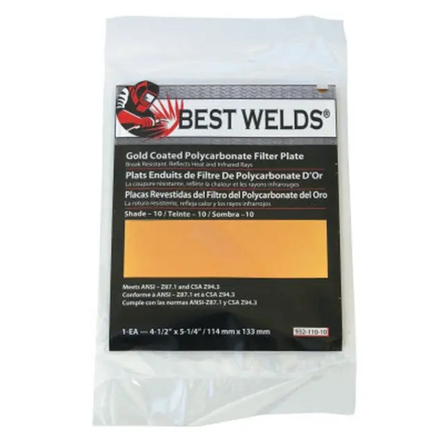 Best Welds 901-932-110-8 Gold Coated Filter Plate Gold/8