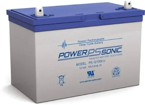 Power Sonic PS-121000U PS Series 12V DC, 100Ah General Purpose Rechargeable SLA Battery, Terminals