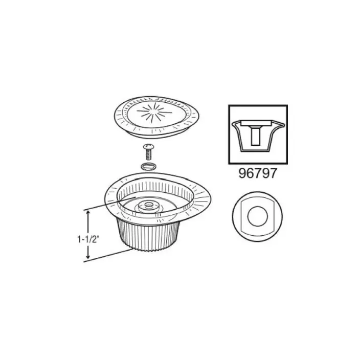 The Faucet Doctor 43024FD Tear Drop Faucet Handle 1-1/2 inch For Moen Tub & Shower