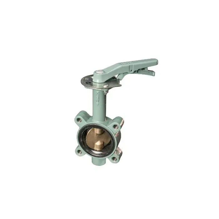 Kitz 6123EL-500 Lug Style Butterfly Valve, Lever Handle, 5 in, Flange, Ductile Iron