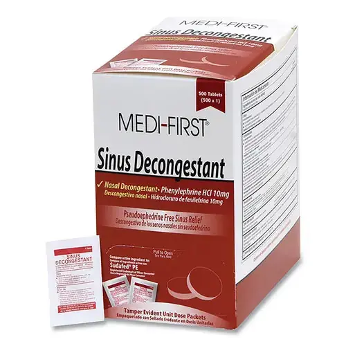 Medi-First 80913 Sinus Decongestant Unflavored BX