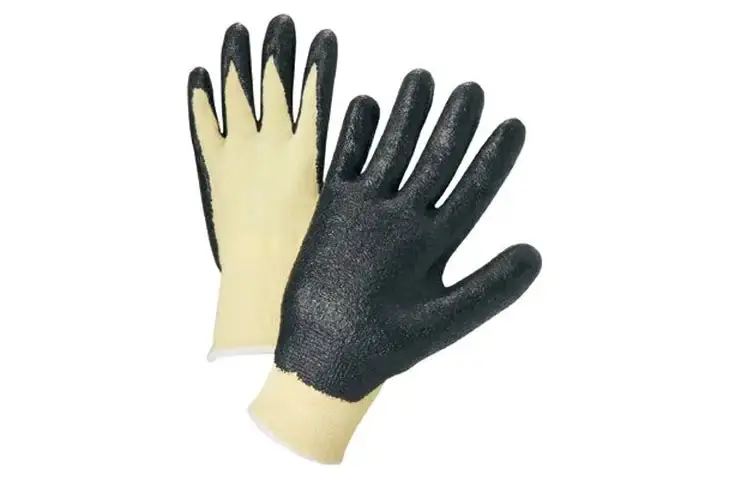Anchor Brand 101-6010-M Nitrile Coated Kevlar Gloves Medium Yellow/Black