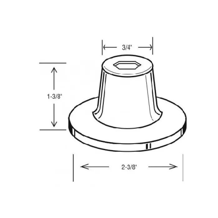 The Faucet Doctor 57001FD Escutcheon 3/4 inch x 1-3/8 inch x 2-3/8 inch For Union Tub & Shower