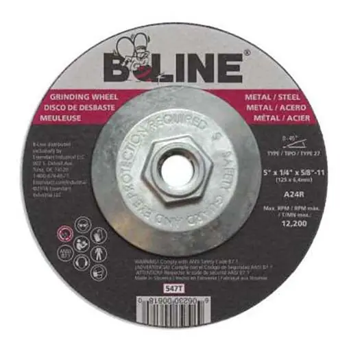 B-Line Abrasives 903-547T Depressed Center Grinding Wheel 5 in 24 Grit