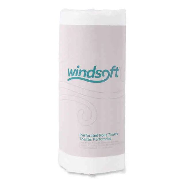 Windsoft WIN122085CTB Perforated Roll Towels White 8-4/5 in x 11 in 85 Sheets per Roll
