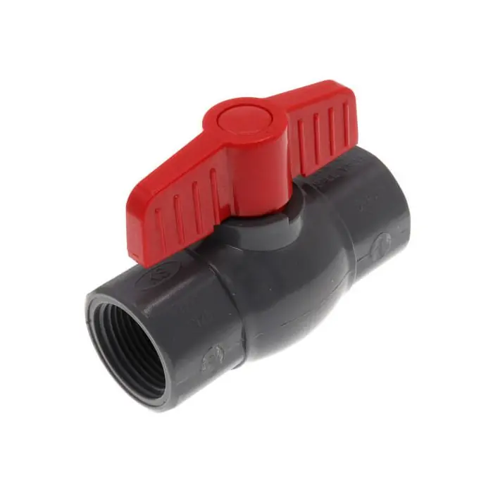 Matco V 770T05G 1 770G SCH 80 Gray PVC Ball Valve (Threaded)