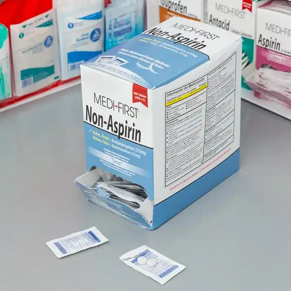 MEDI-FIRST 80313 Non-Aspirin Pain Reliever Acetaminophen BX