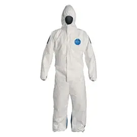 DuPont D14786734 Tyvek 400D Hooded Coveralls with Elastic Wrists and Ankles