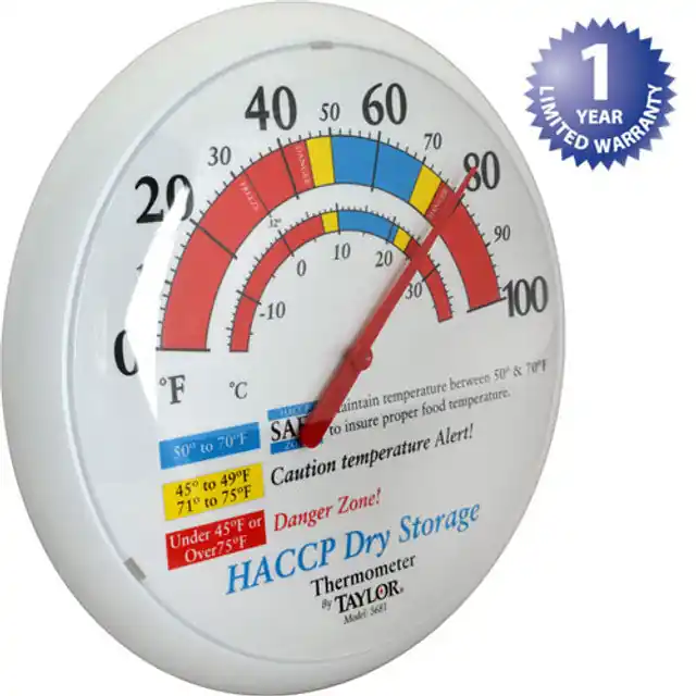 THERMOMETER 0/100F HACCP 13.25OD for Mavrik 1381312