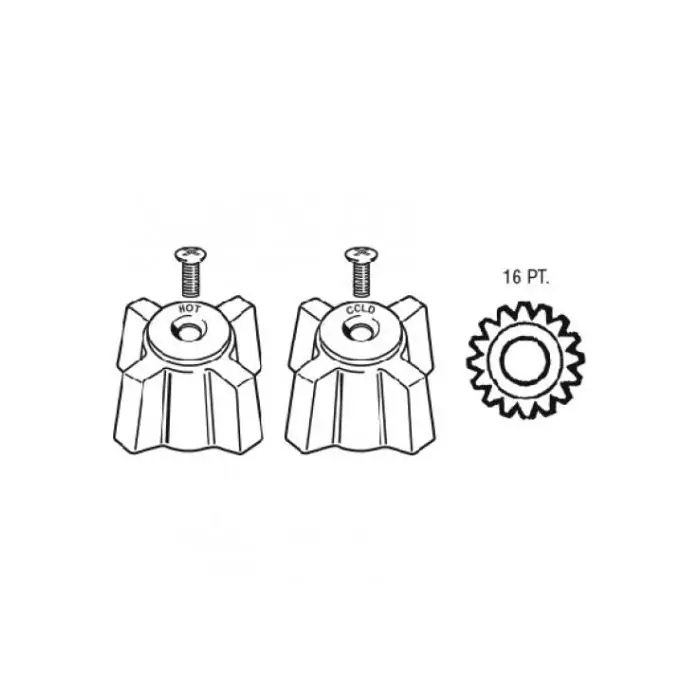The Faucet Doctor 23815FD Metal Faucet Handles For Sterling Tub & Shower