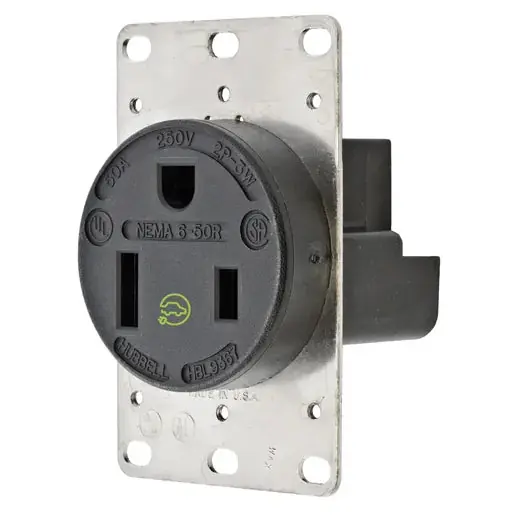 50A-250V 1-PH Receptacle (NEMA 6-50R) 9367 for Hubbell