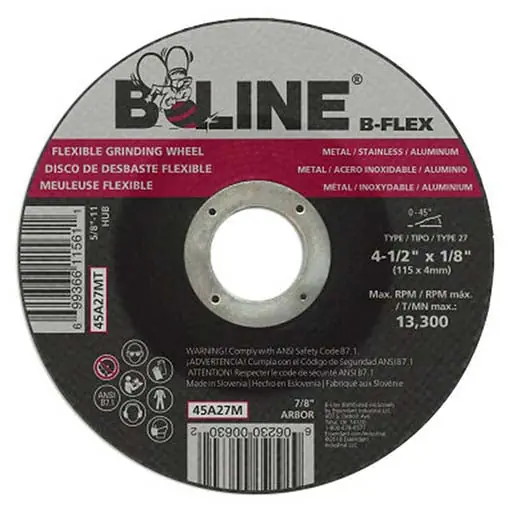 B-Line Abrasives 903-45A27M Flexible Depressed Center Wheel 4-1/2 in