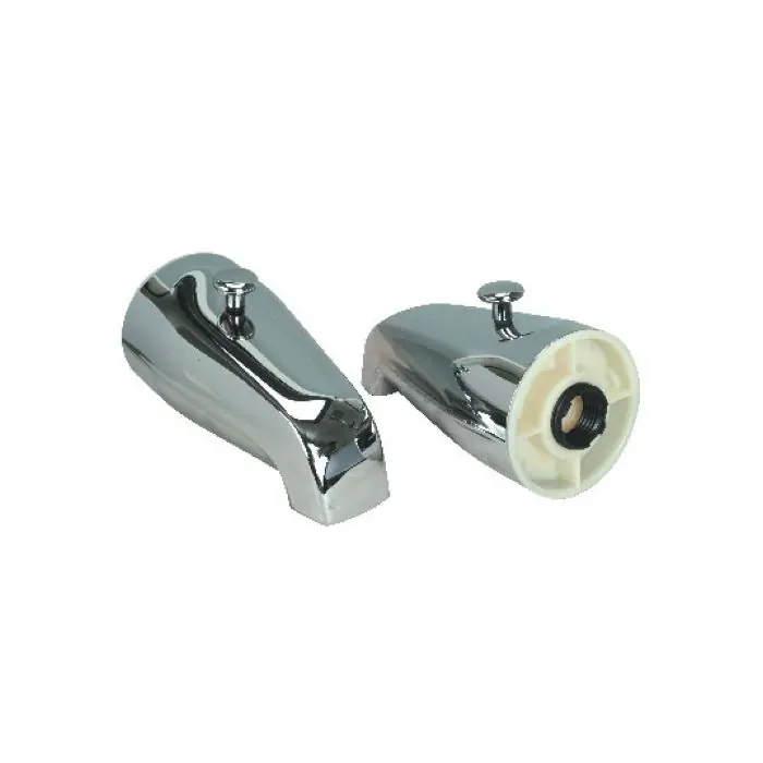The Faucet Doctor 82004FD Back Inlet Diverter Spout 3/4 inch IPS Chrome Tapped with 3/4 inch x 1/2 inch Face Bushing