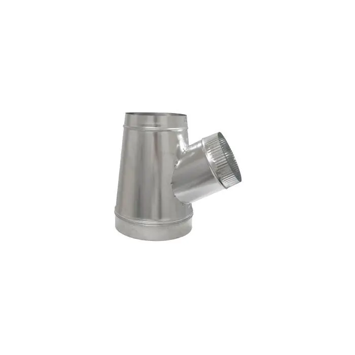 Cody CODY800666 Leg Crimp Wye, 6 X 6 X 6 In, Crimp X Hemmed, Galvanized Steel