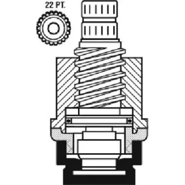 The Faucet Doctor 10345LFFD Stem (Hot Only) 1-3/4 inch For American Standard Aqua Seal