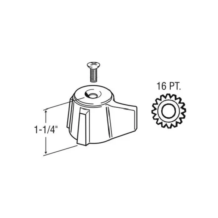 The Faucet Doctor 23804FD Metal Diverter Faucet Handles 1-1/4 inch For Sterling