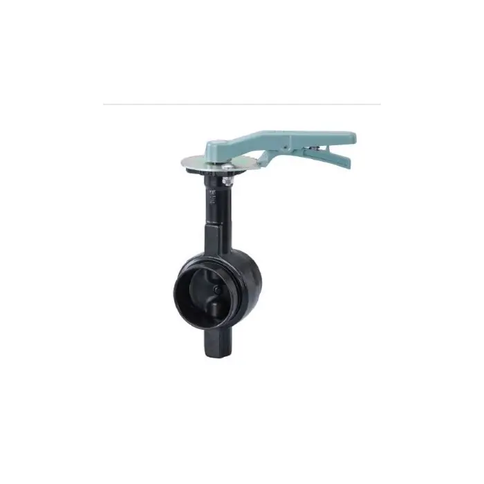 Kitz 4244L-400 4 Grooved Nylon Coated Ductile Iron EPDM Coated Disc Lever Butterfly Valve Lead Free
