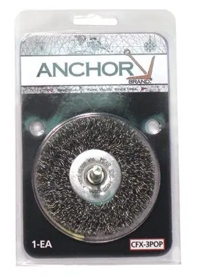 Anchor Brand 102-CFX-3118 Crimped Wheel Brush 3 in x 3 in