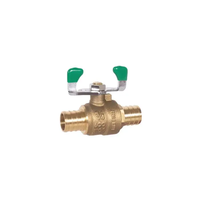 Matco V 754PX04TLF Lead Free PEX Ball Valve With Tee Handle - Full Port