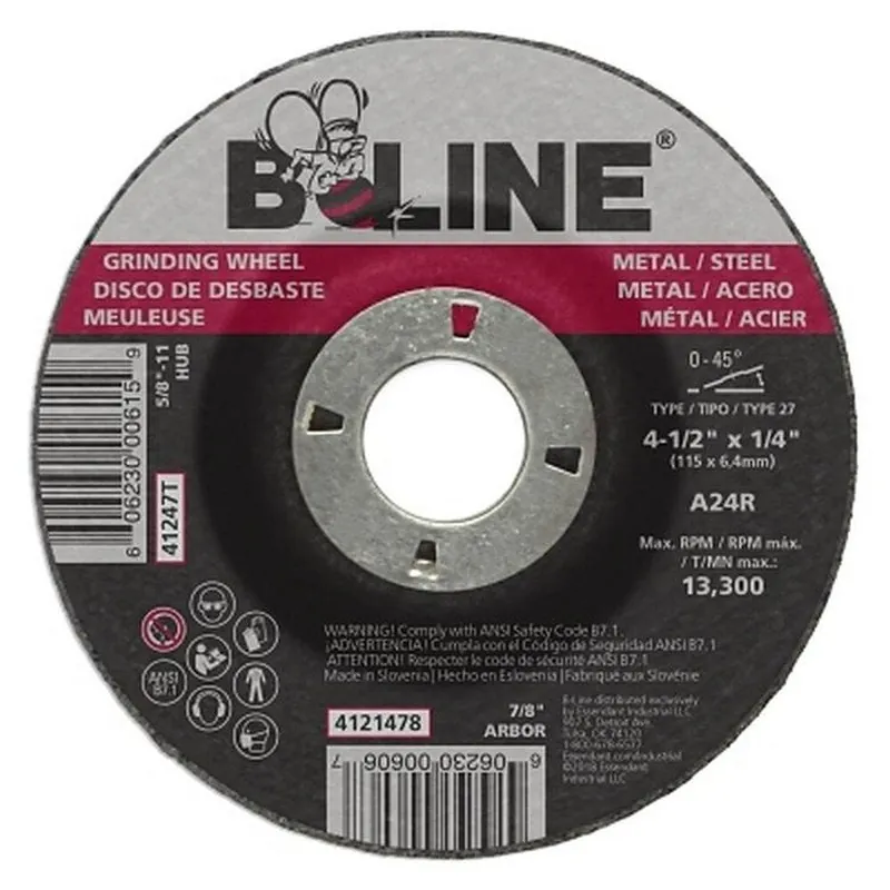 B-Line Abrasives 903-4121478 Depressed Ctr Grinding Wheel 4-1/2 in