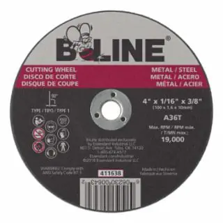 B-Line Abrasives 903-411638 Cutting Wheel 4 inch Diameter Resin Bonded Abrasives